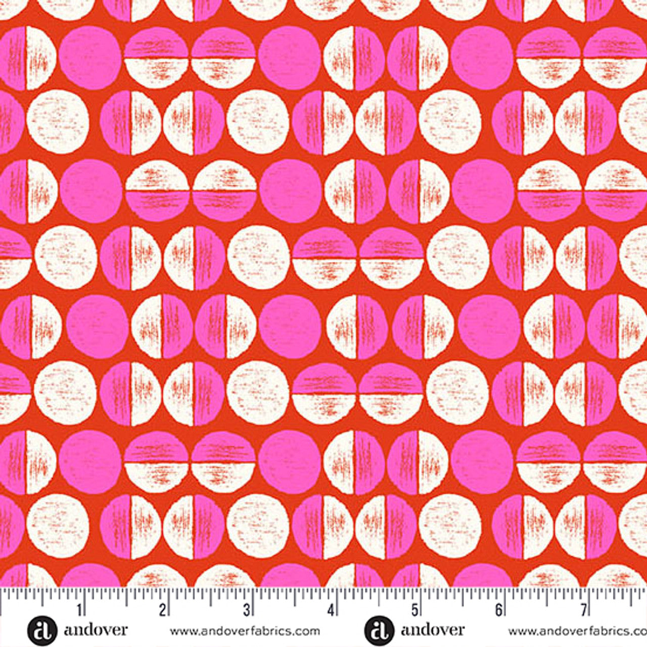 5 YARDS Memories Unfold by Stephanie Organes Moonlit Hot Pink