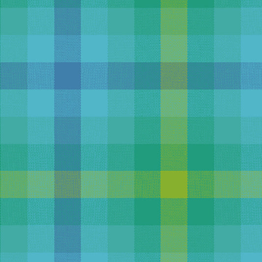 Kaleidoscope - Stripes and Plaids by Alison Glass Plaid Teal