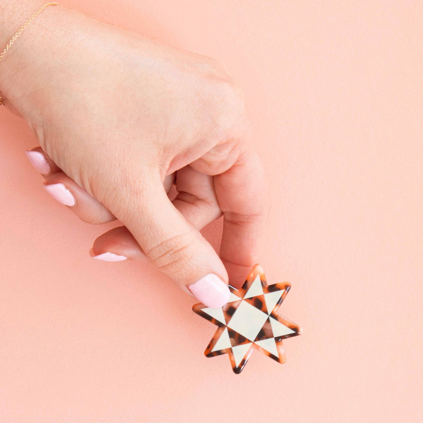 Sarah Hearts - Quilt Star Hair Clip