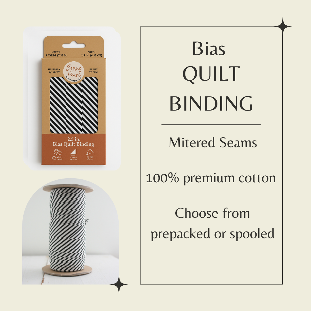 Bessie Pearl Binding Co - 2.5" Bias Quilt Binding for Sewing, Starry Multi by the yard