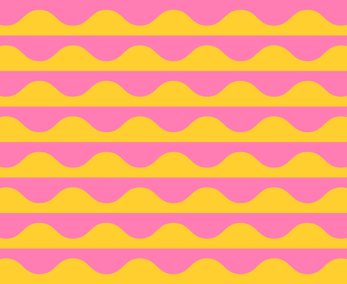 Emily Van Hoff Fabric Groove Geometric Print wavy pink orange