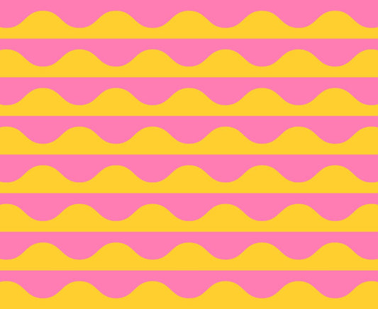 Emily Van Hoff Fabric Groove Geometric Print wavy pink orange