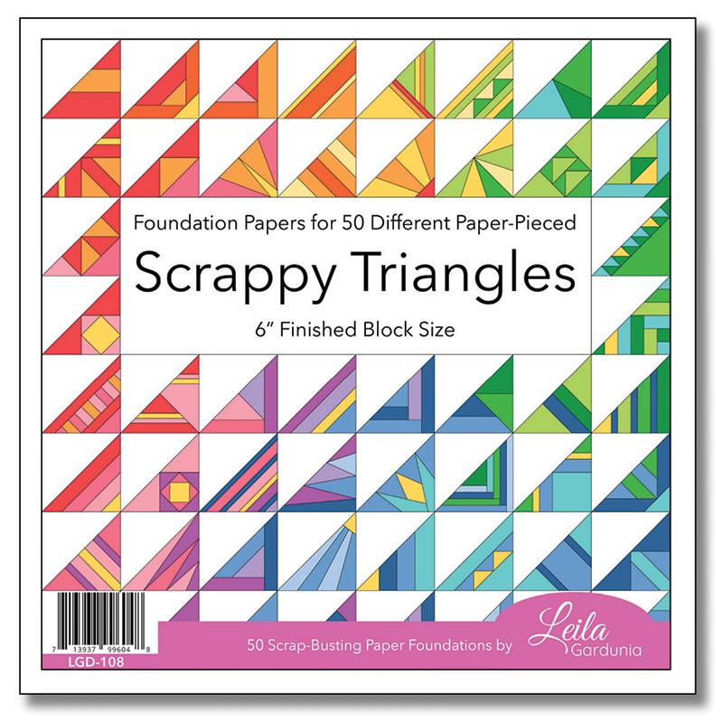 6" Scrappy Triangle Foundation Paper by Leila Gardunia