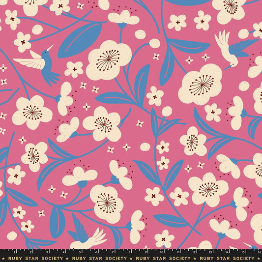 PREORDER Ruby Star Society Persimmon 108” Wideback Hibiscus