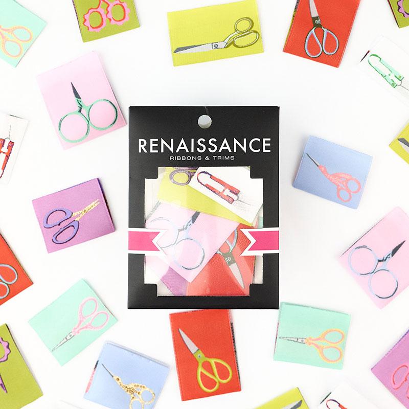 Renaissance Ribbons Snip Snip Woven Label Pack