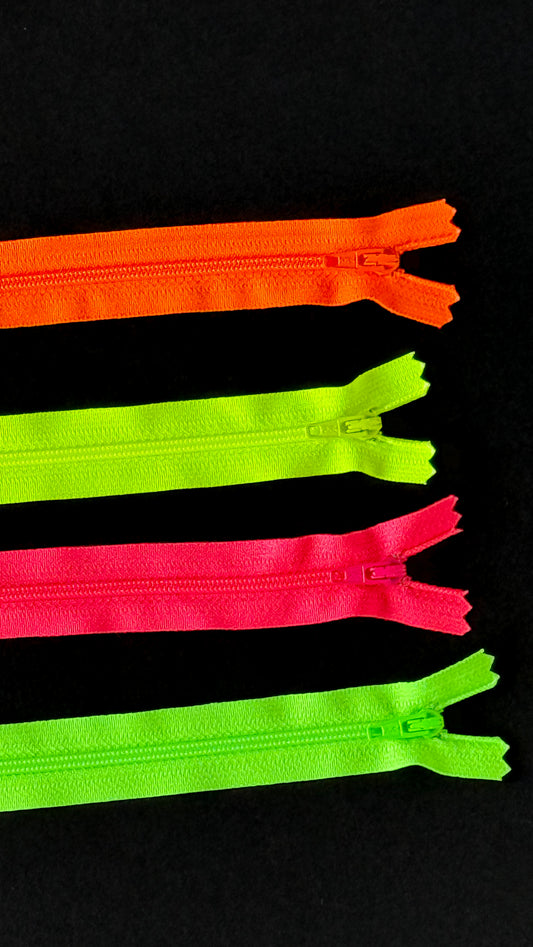 YKK Neon Zipper 20”+