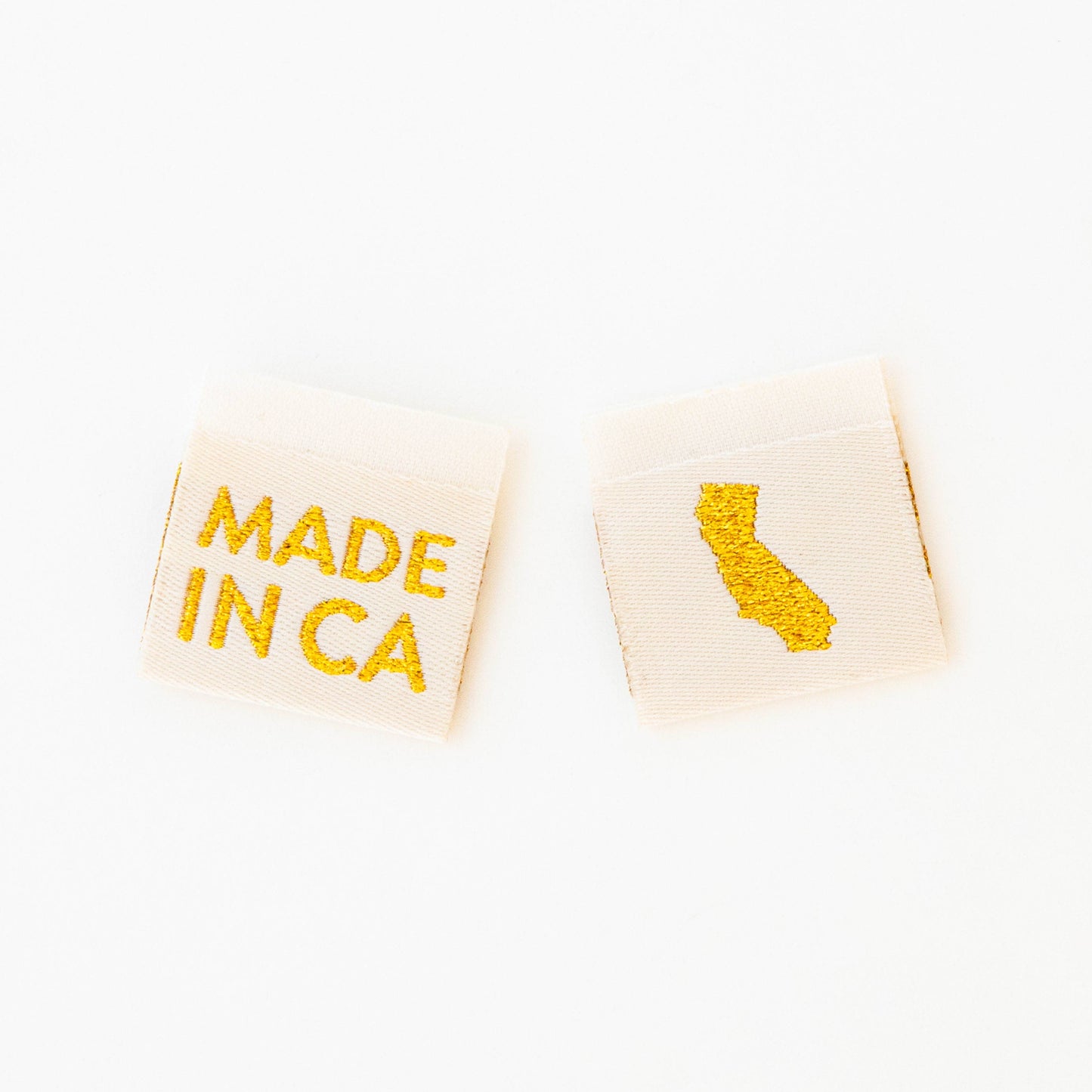 Sarah Hearts - Made in My State Gold Woven Labels: California