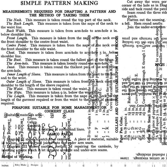 Riley Blake Sew Journal Pattern Making in White