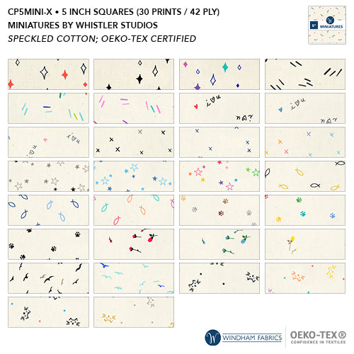 Miniatures by Whistler Studio 5x5 Charm Pack