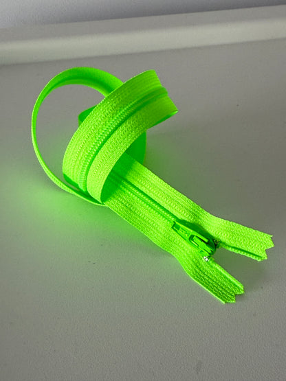 YKK Neon Zipper 20”+