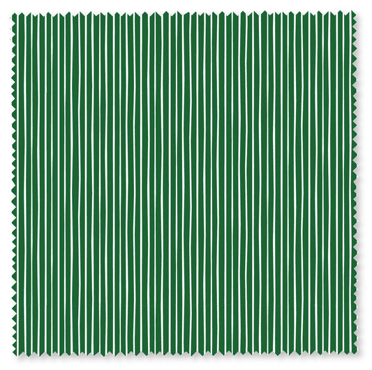 Felicity Fabrics Rows dark green and white stripes