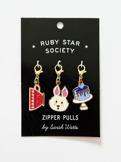 Ruby Star Society Hello Alice Zipper Pulls by Sarah Watts