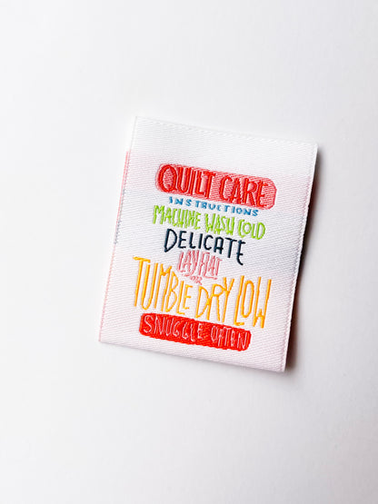 Kati Cupcake Quilt Care Woven Label