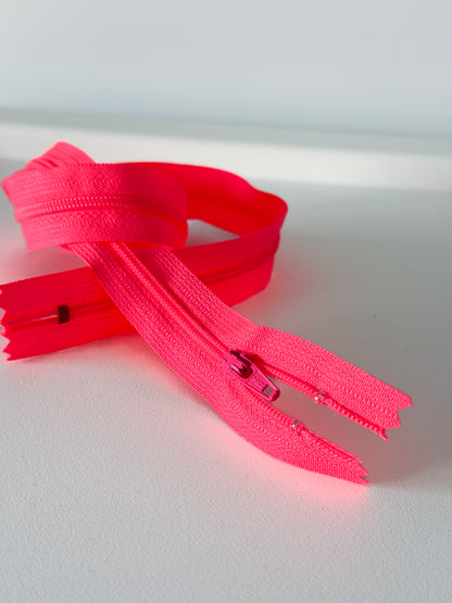 YKK Neon Zipper 20”+