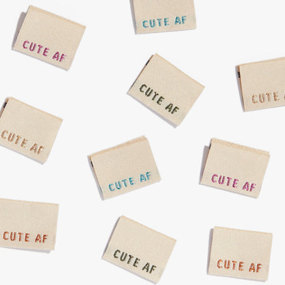 'Cute AF' Woven Labels