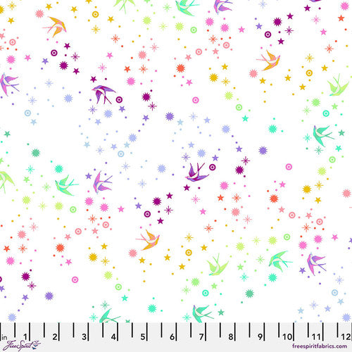 Tula Pink True Colors Fairy Dust in White