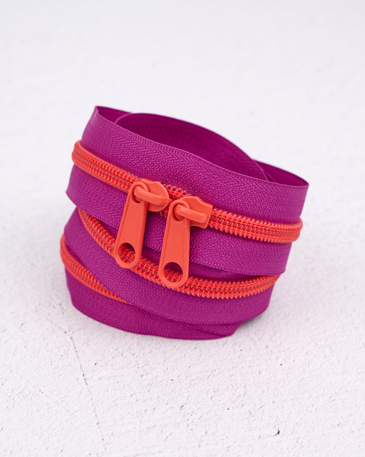 Renaissance Ribbons 30" Handbag Zipper Grape Slushy