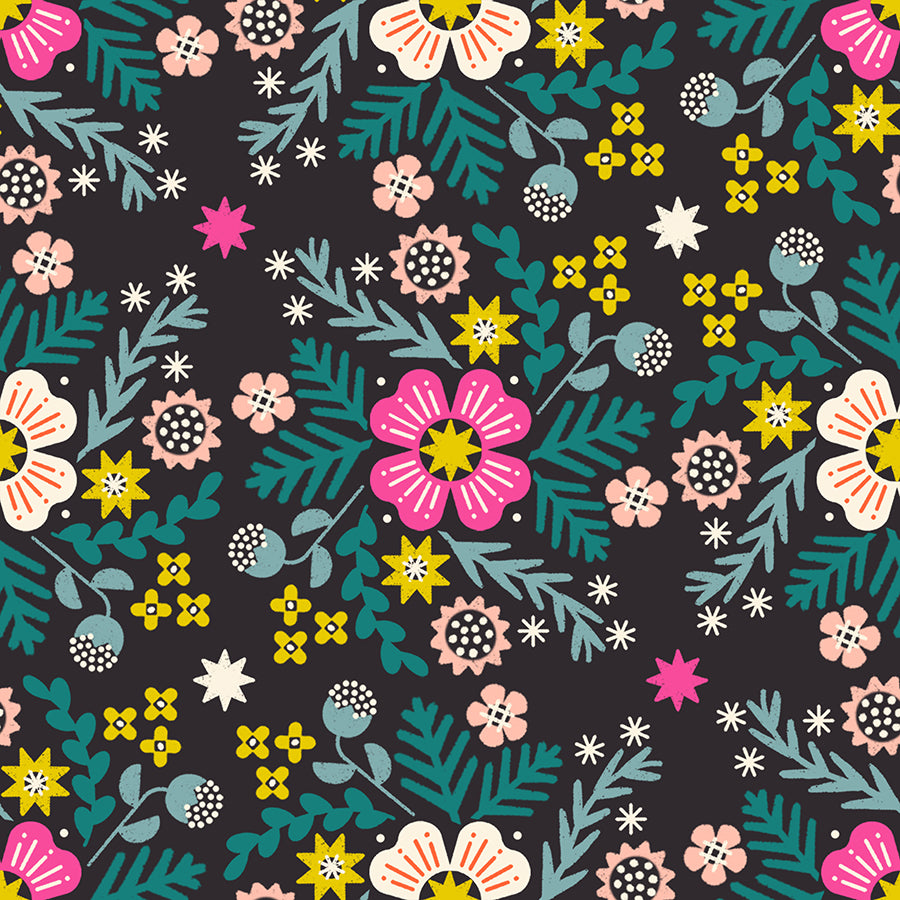 Ruby Star Society Pivot Wildflower in Soft Black