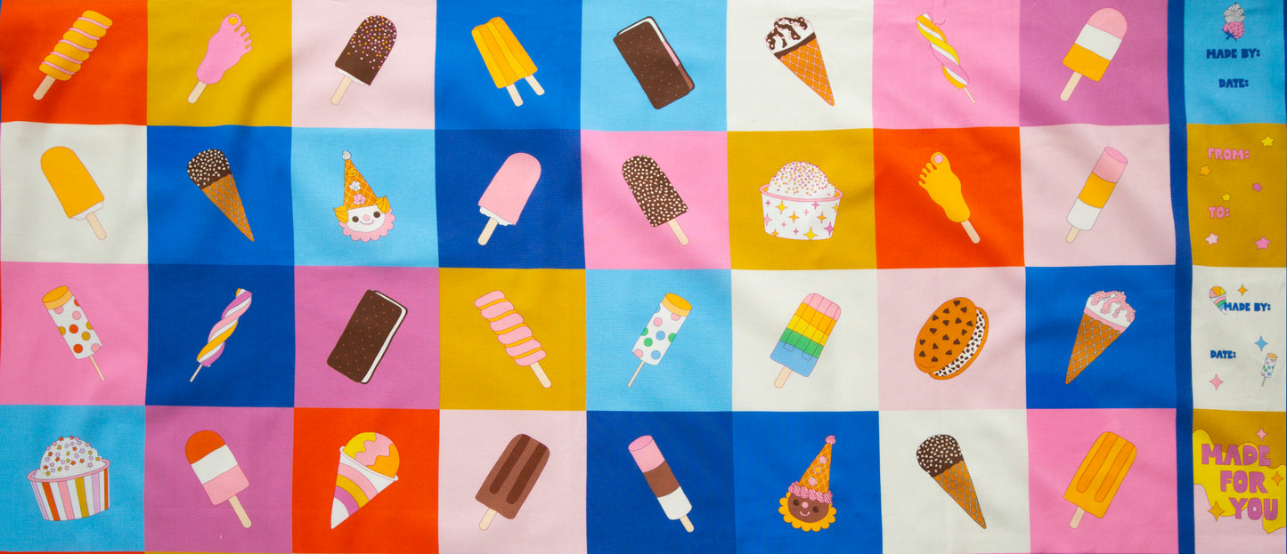 PREORDER Ruby Star Society Sugar Cone 2 Ice Cream Man Multi 18" x 44" Panel