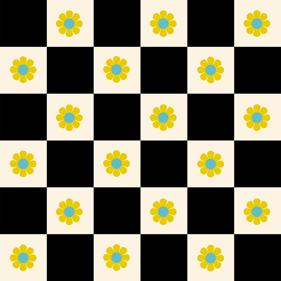 PREORDER Ruby Star Society Daisy Days Flowers Checks Black