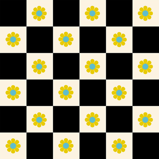 PREORDER Ruby Star Society Daisy Days Flowers Checks Black