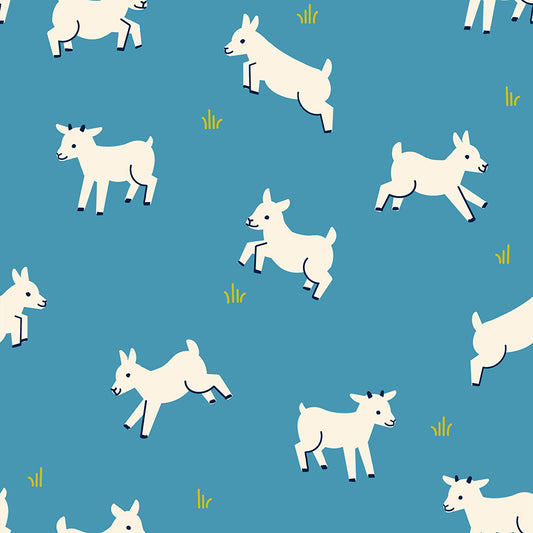 PREORDER Ruby Star Society Animal Animal Baby Goats in Vintage Blue