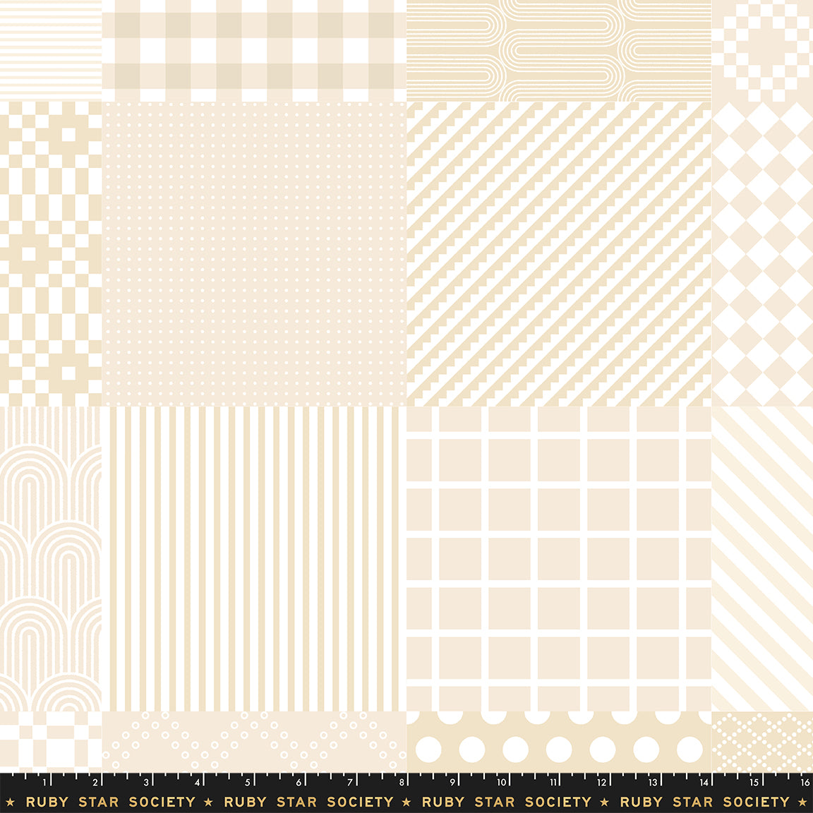 PREORDER Ruby Star Society Float Sampler Parchment 24" x 44" Cheater Yardage