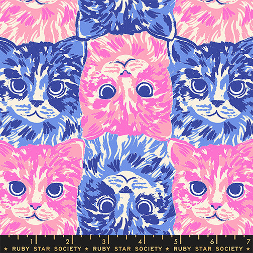 PREORDER Ruby Star Society Oops All Cats Cat Checkers Lindley Blue