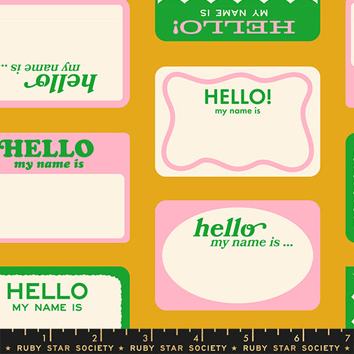 PREORDER Ruby Star Society Sticker Book Hello My Name Is Goldenrod
