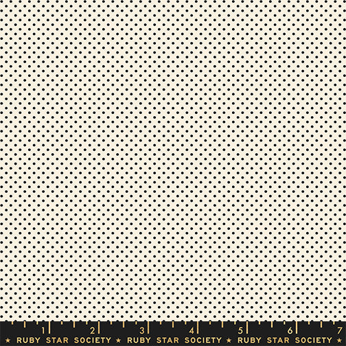 PREORDER Ruby Star Society 1 800 Calico Mini Dot Black on Natural