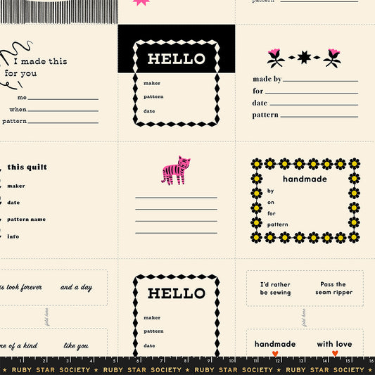 PREORDER Ruby Star Society 1 800 Calico Thanks I Made This Panel Black