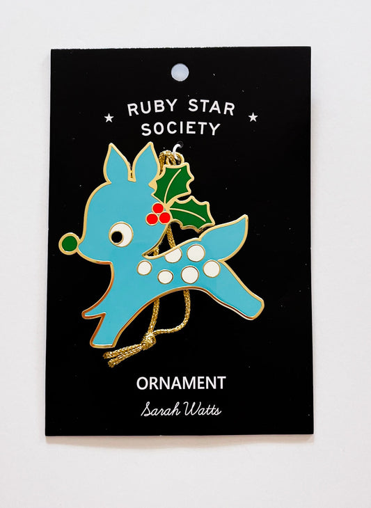 Ruby Star Society Ornament by Sarah Watts: Little Deer