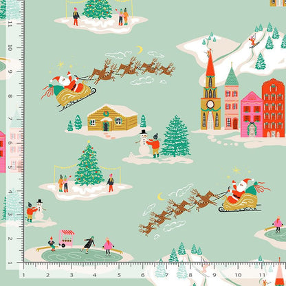 Holly Jolly Holiday Toile in Glacier
