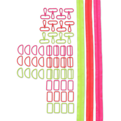 PREORDER Tula Pink Box Bundle of Neon Hardware & Zippers