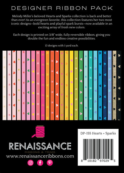 Melody Miller Hearts & Sparks Renaissance Ribbons Designer Ribbon Pack