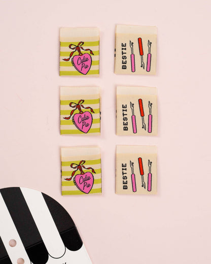 Matchy Matchy Sewing Club - Cutie Pie Bestie Square Garment Labels: Multi Set of 6