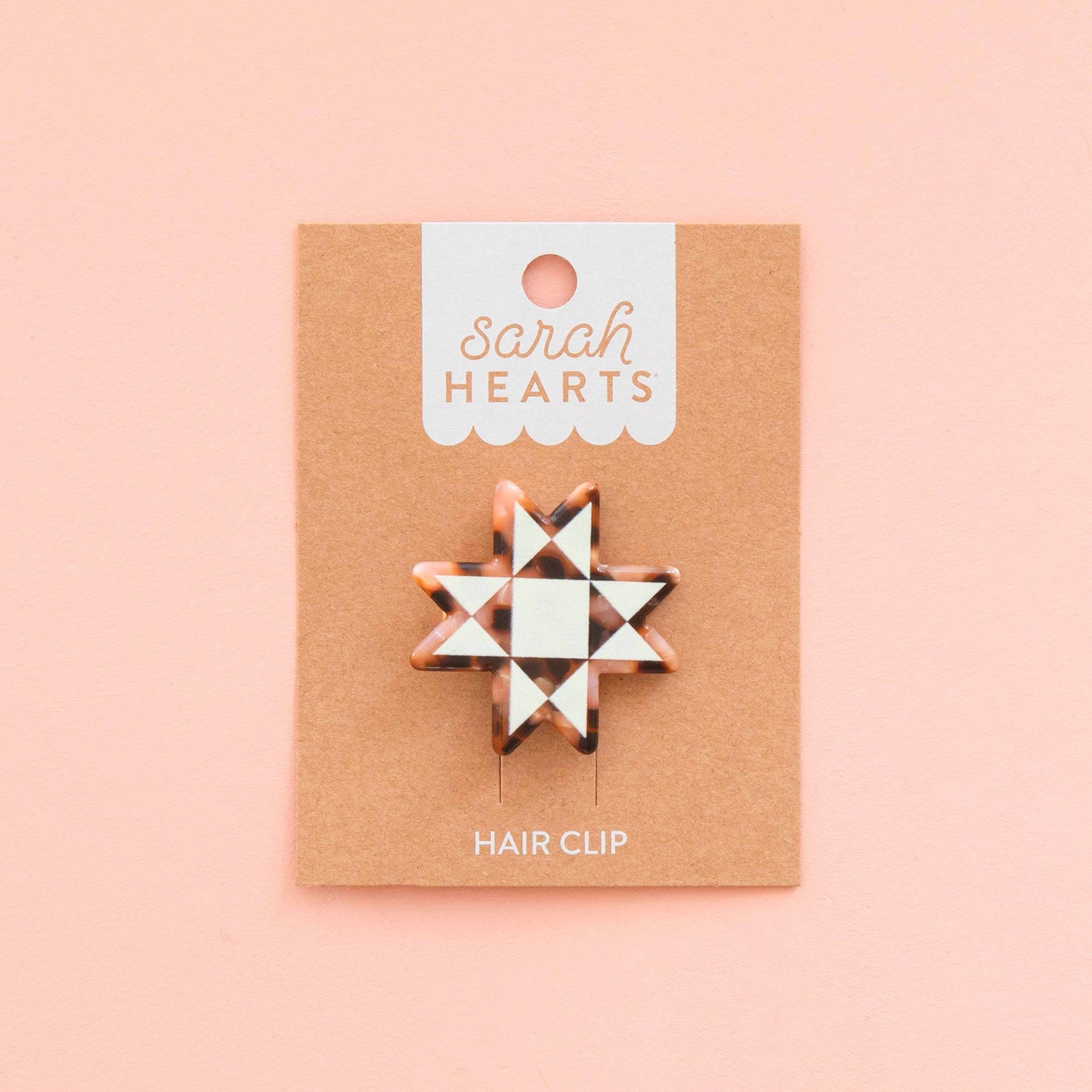 Sarah Hearts - Quilt Star Hair Clip