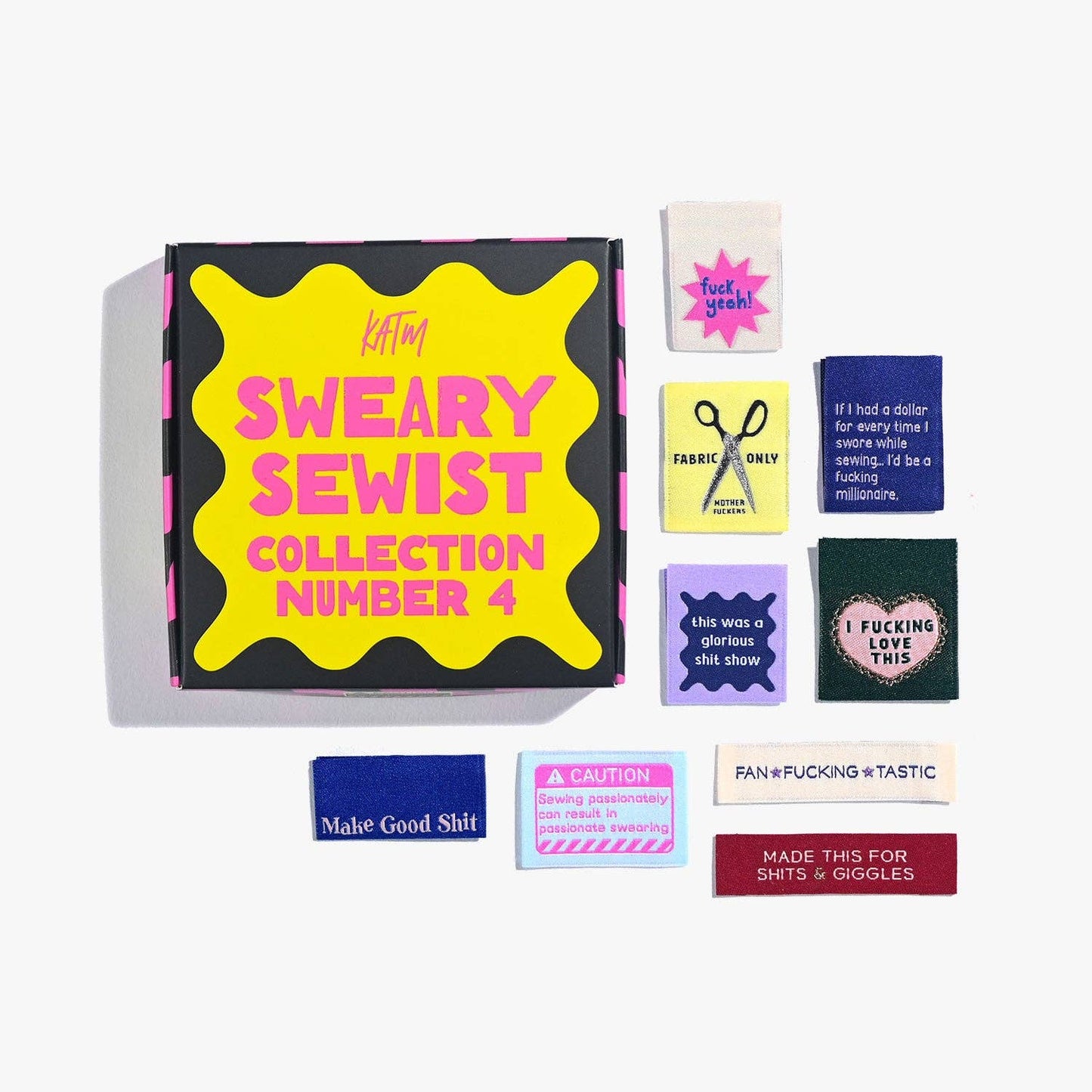 Kylie and The Machine  The Sweary Sewist #4 Woven Labels Box Set