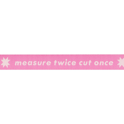 Ruby Star Society Renaissance Ribbons Catnap Measure Twice in Neon Pink 5/8" by Alexia Abegg