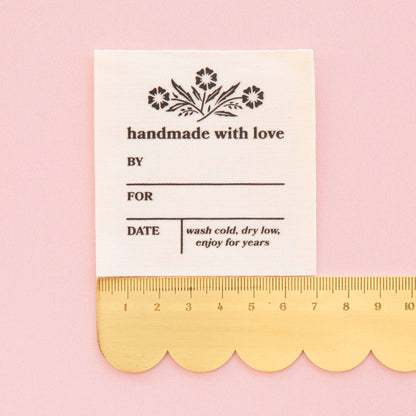 Sarah Hearts - Vintage Handmade with Love Organic Cotton Write-in Labels