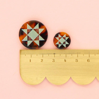 Sarah Hearts - Quilt Star Large 1" Buttons
