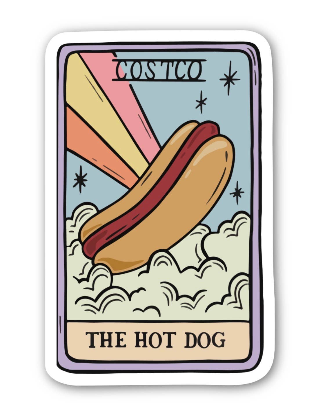 inviting affairs paperie - Costco Hot Dog Tarot Sticker