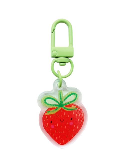 Lizzy House Strawberry Glitter Zipper Charm