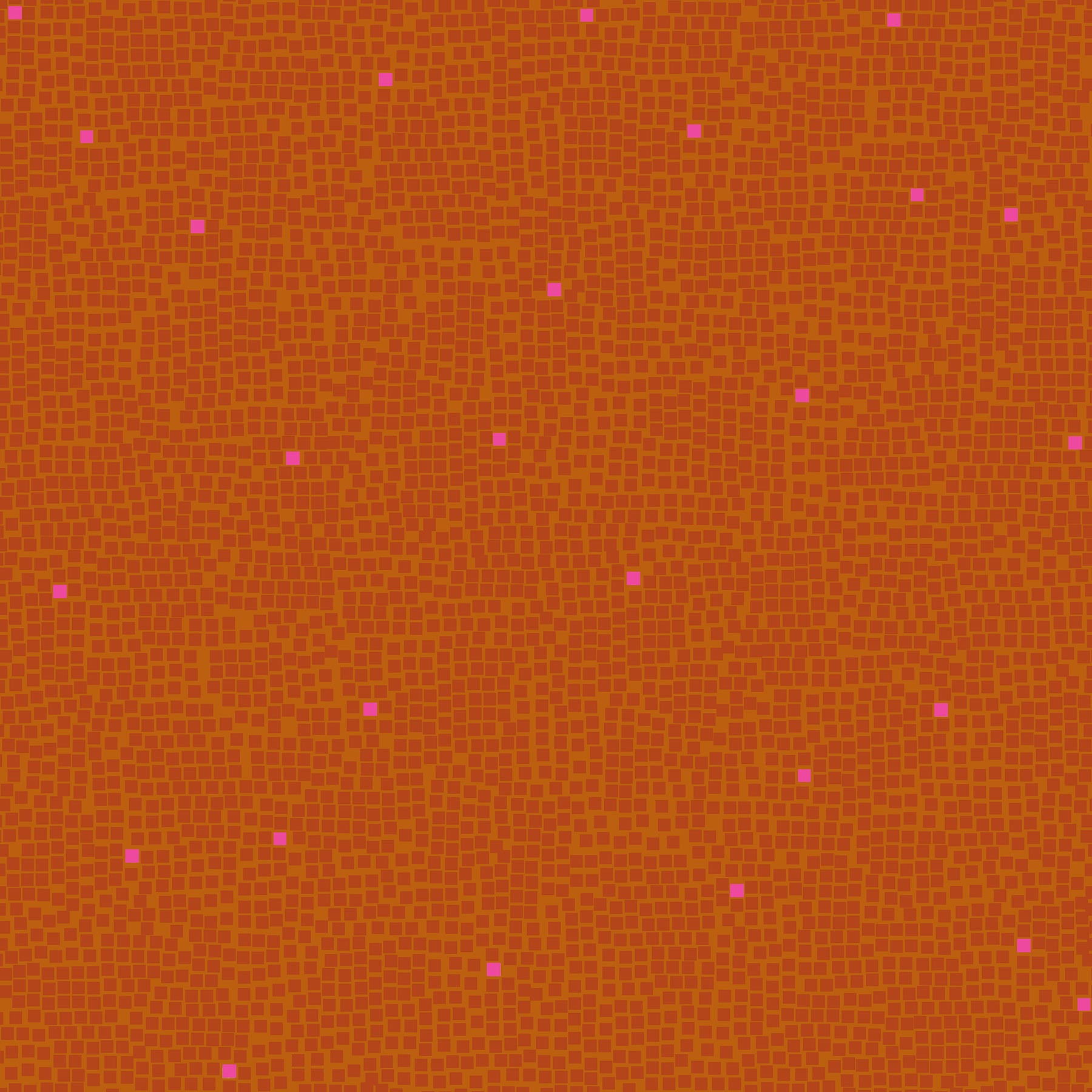 Pixel in Saddle Ruby Star Society. Brown pixel modern blender fabric with neon pink