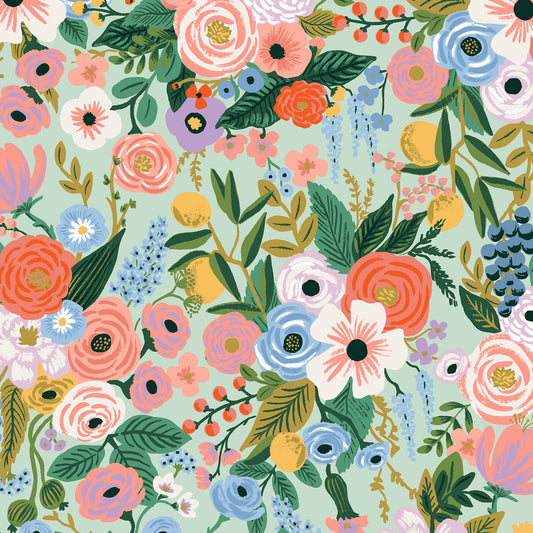 Rifle Paper Co Orchard Fabric Garden Party in Mint