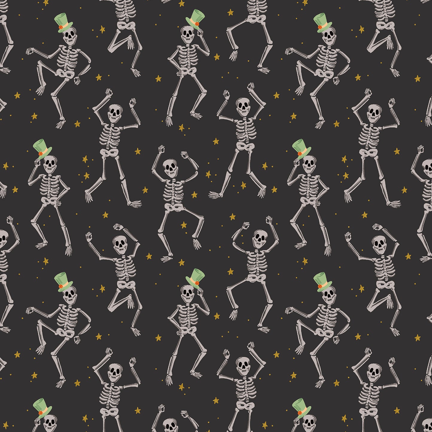 Rifle Paper Co Halloween Skeletons in Black