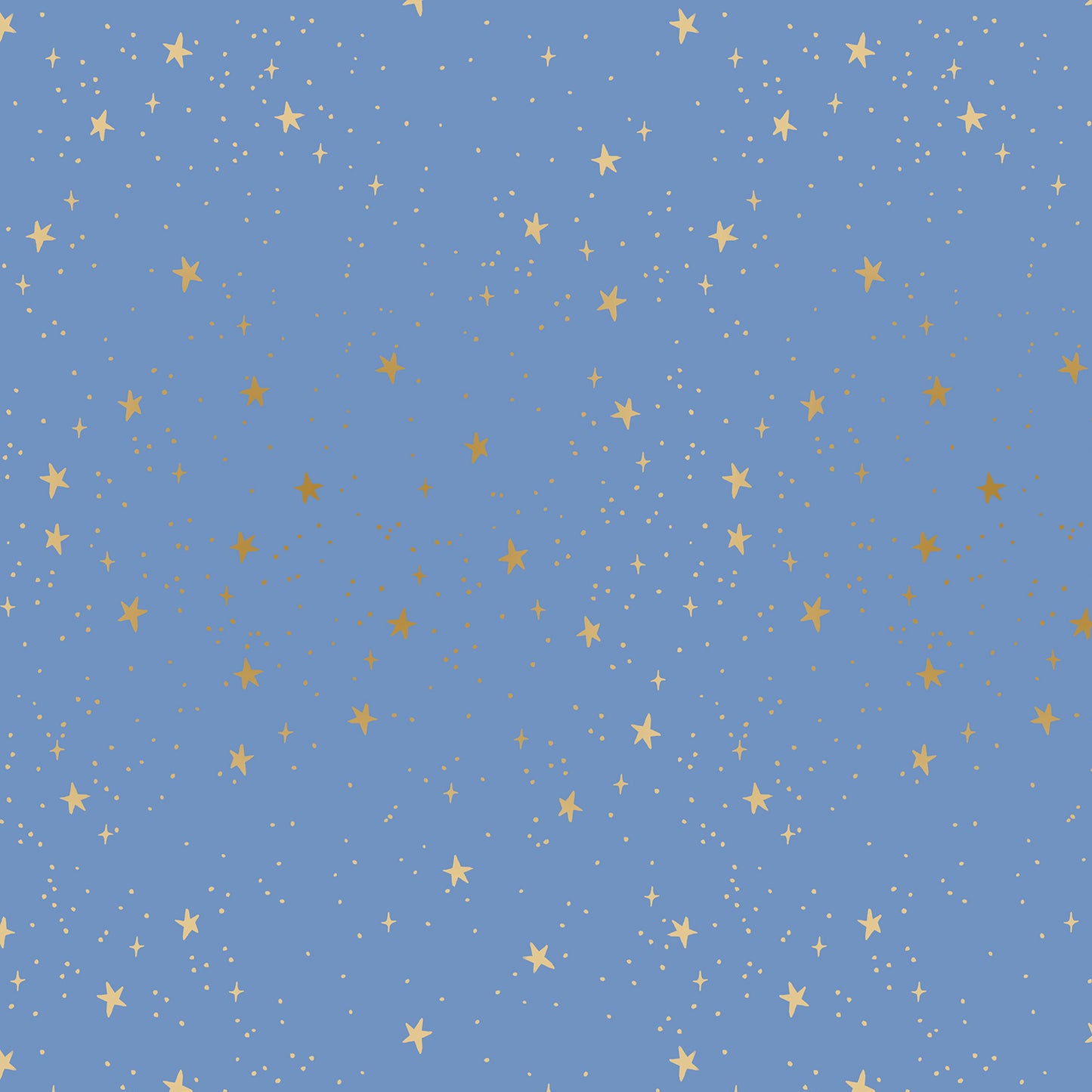 rifle paper co primavera mall gold stars on a periwinkle background