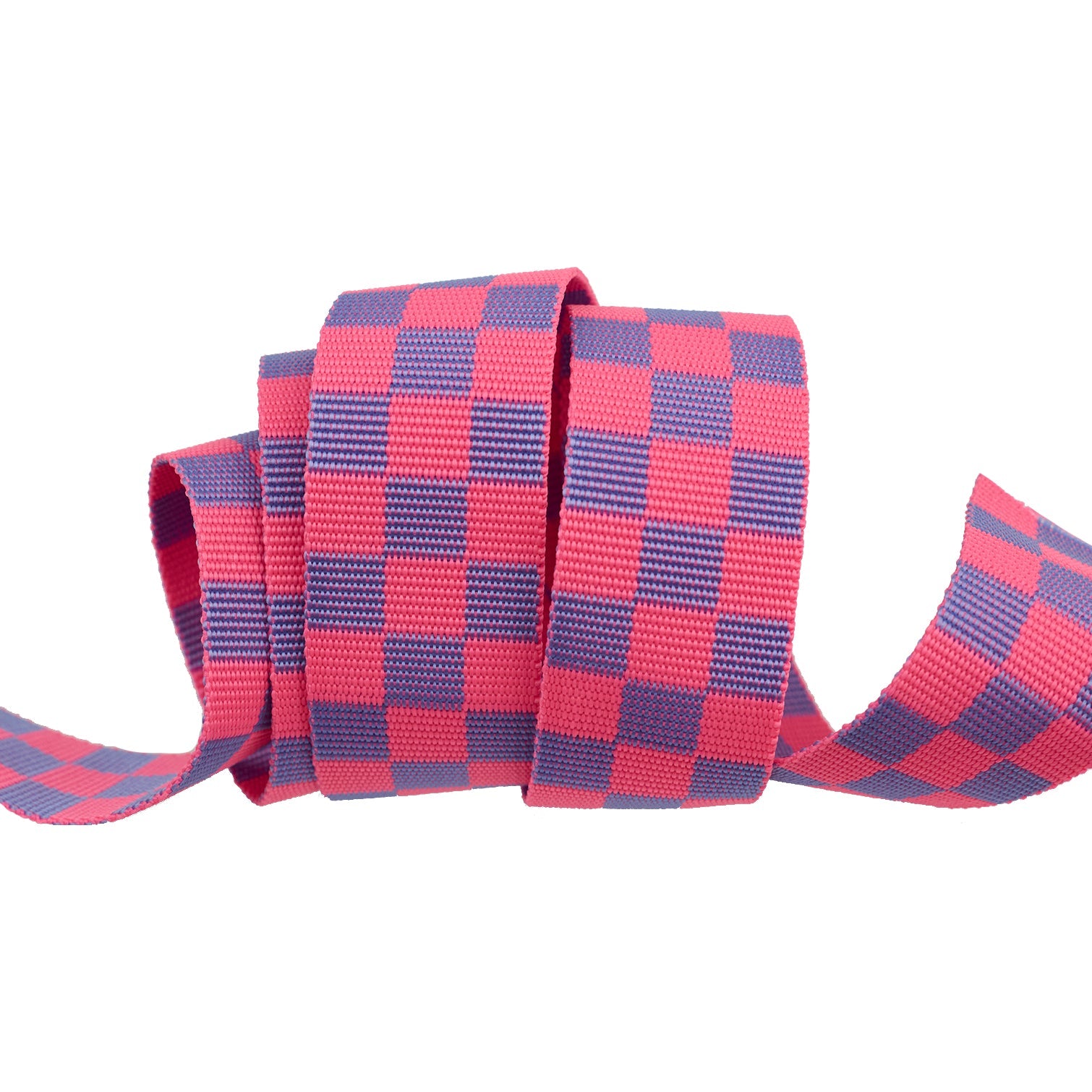 pink and purple checked webbing