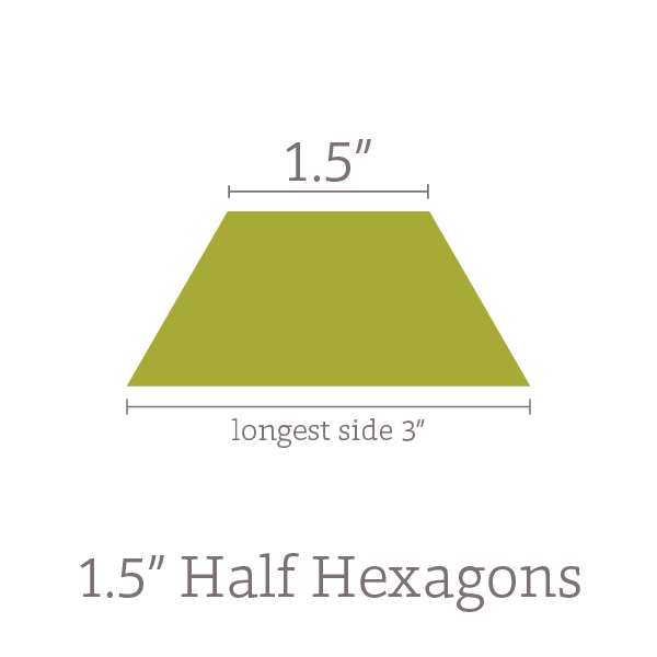 1.5" Half Hexagons