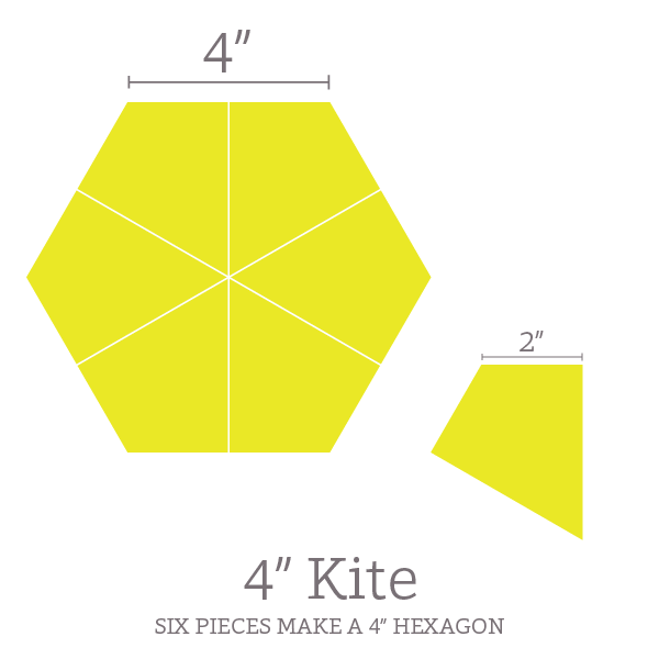 4" Hexagon Kites